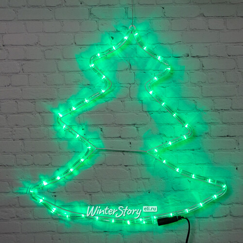 Светящееся панно Елочка Зеленая 50 см, контроллер, IP44 Snowhouse