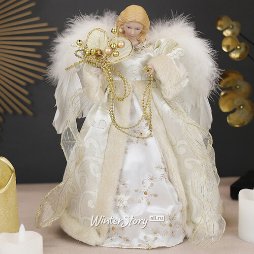 Декоративная фигура Ангел - Хранитель с цветком 30 см Kurts Adler
