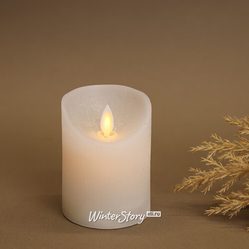 Набор восковых светодиодных свечей с имитацией пламени Magic Flame 11-15 см, 3 шт, с пультом, белые, на батарейках Peha