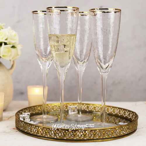 Набор бокалов для шампанского Элизабет, 4 шт, 26 см Kaemingk
