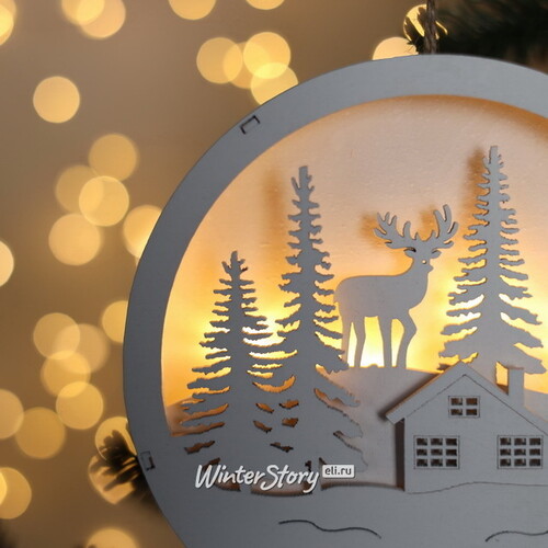 Декоративный светильник White Forest - Лесная история 14 см, на батарейках Kaemingk