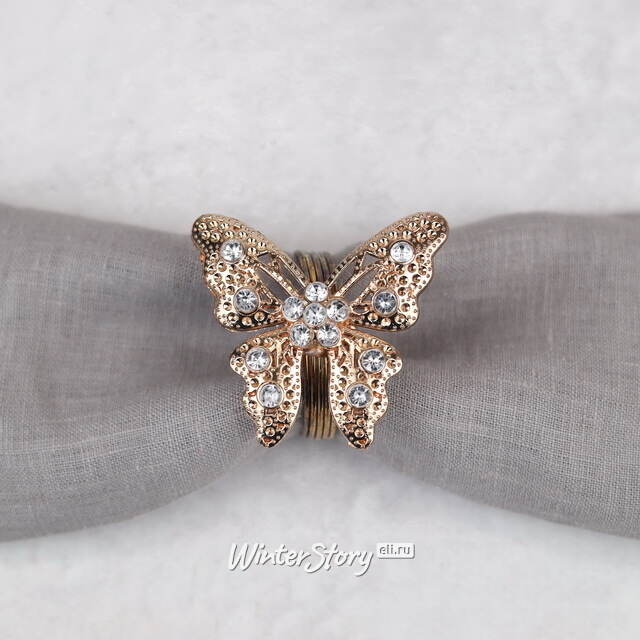 Кольца для салфеток Драгоценные Бабочки 6 см 4 шт Kaemingk