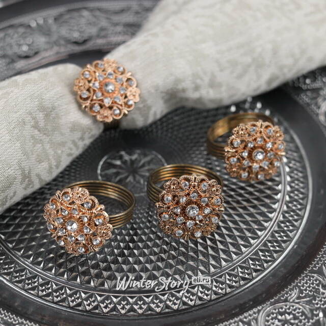 Кольца для салфеток Леди Августа 5 см, 4 шт Kaemingk