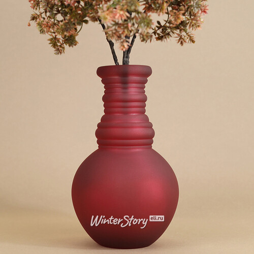 Стеклянная ваза Леди Батори 24 см, бургунди Edelman
