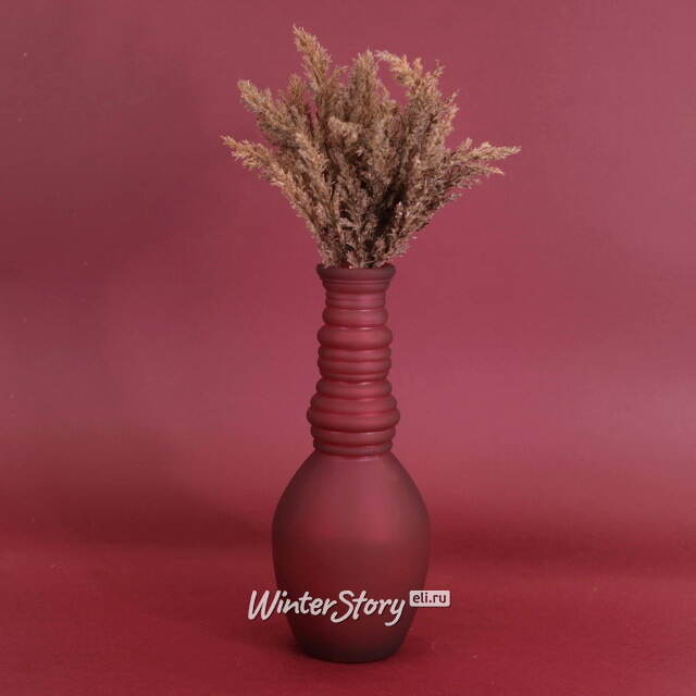 Стеклянная ваза Леди Батори 30 см, бургунди Edelman