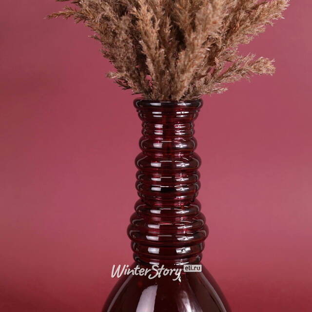 Стеклянная ваза Леди Батори 30 см, малиновая Edelman