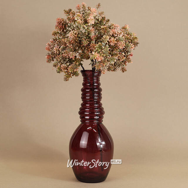 Стеклянная ваза Леди Батори 30 см, малиновая Edelman