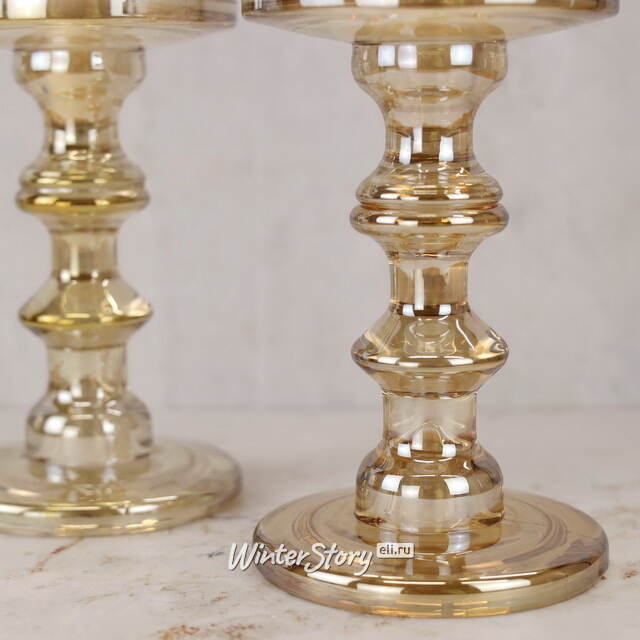Стеклянный подсвечник Мориарти 20*13 см персиковый Koopman (Купман)