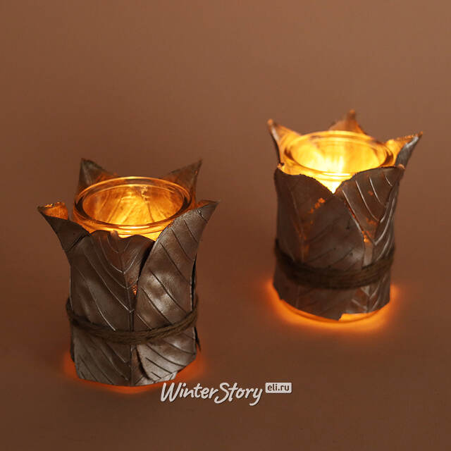 Подсвечник для чайной свечи Листья Лианы 13 см Hogewoning