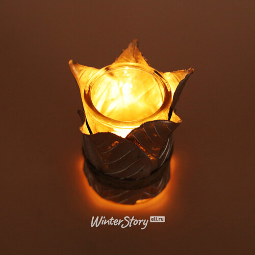 Подсвечник для чайной свечи Листья Лианы 13 см Hogewoning