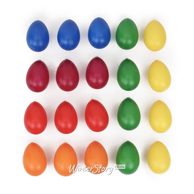 Пасхальные украшения Яйца Easter Carnaval 6 см, 20 шт, подвеска Kaemingk