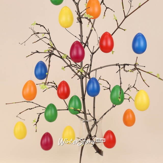 Пасхальные украшения Яйца Easter Carnaval 6 см, 20 шт, подвеска Kaemingk