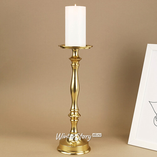 Металлический подсвечник для 1 свечи Марэль 31 см золотой Koopman