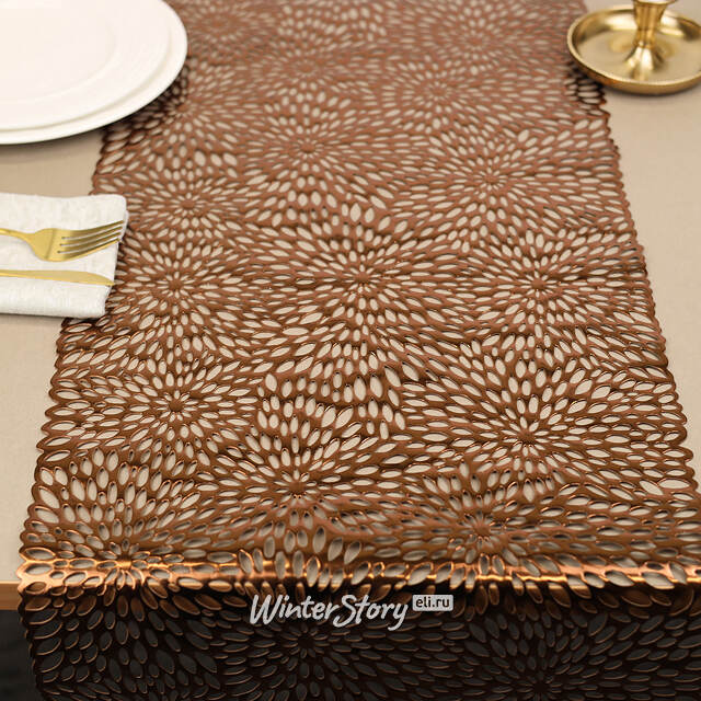 Дорожка для стола Джиневра 90*35 см медная Koopman