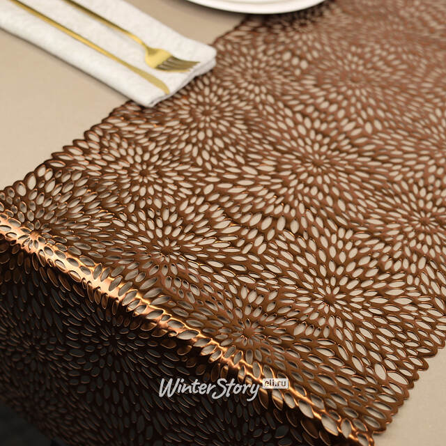 Дорожка для стола Джиневра 90*35 см медная Koopman