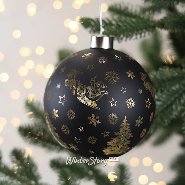 Светящийся елочный шар Онгэри 12 см, на батарейках Peha