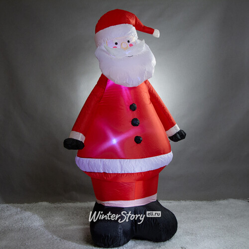 Надувная фигура Добродушный Дед Мороз 165 см с подсветкой Peha