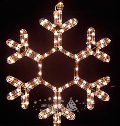 Снежинка светодиодная, уличная, 37x35cm, теплый белый, IP44 Ели Пенери