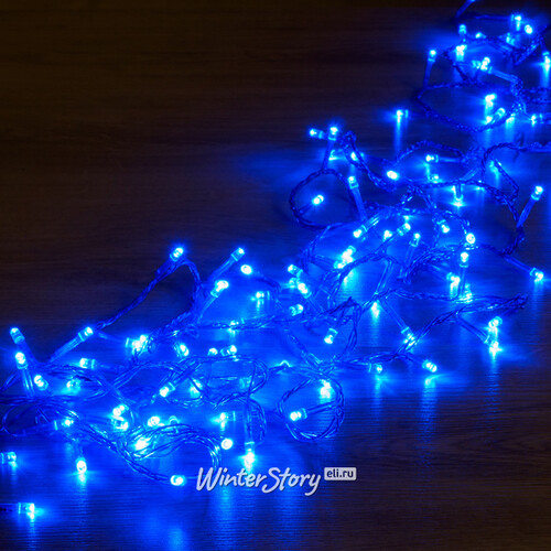 Светодиодная гирлянда для дома 100 синих LED ламп 5 м, синий ПВХ, IP20 Snowhouse