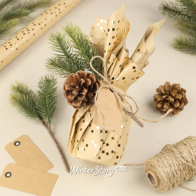 Ёлочные игрушки своими руками из подручных материалов. Елочные украшения из крафт бумаги. Крафтовая новогодние украшения. Новогоднее украшение "подарок". Упаковка подарка в крафтовую бумагу.