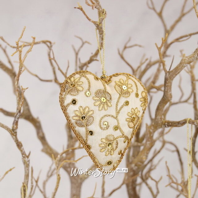 Елочная игрушка Сердце Оралли 11 см, подвеска Edelman