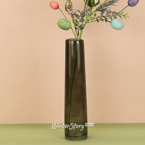 Стеклянная ваза Рейфгвино 31 см темно-зеленая Edelman