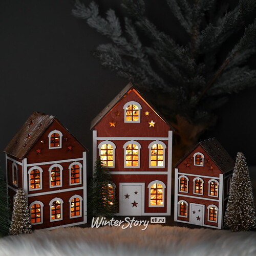 Домик с подсветкой Стокгольм 16 см Christmas Apple