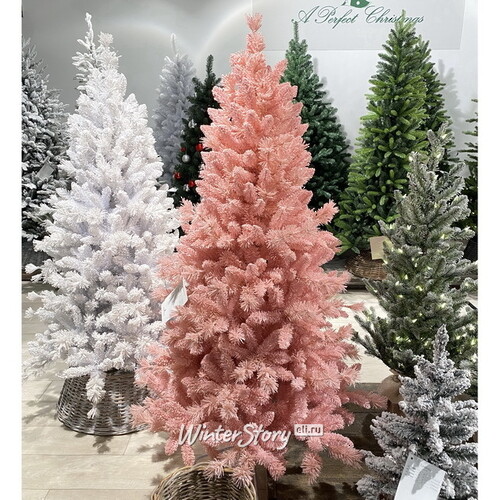 Искусственная розовая елка Teddy Pink заснеженная 180 см, ЛЕСКА + ПВХ A Perfect Christmas