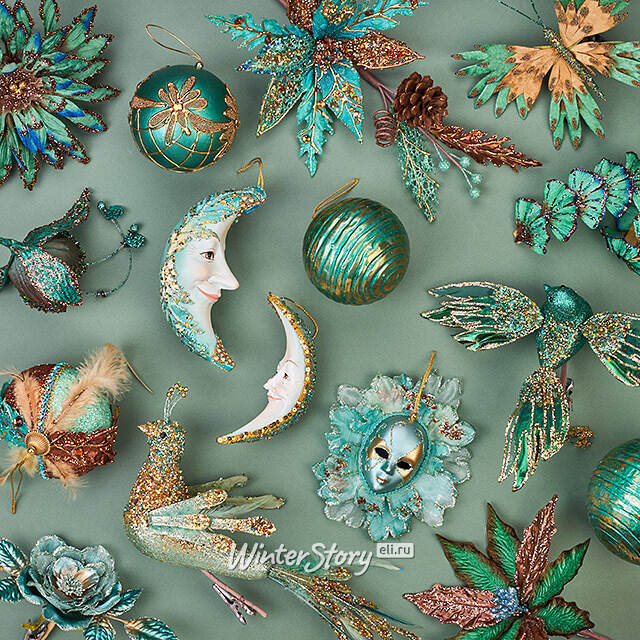 Елочный шар Nava Redonda - Небесная Бирюза 13 см Winter Deco