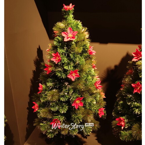 Оптоволоконная елка Мехико: Рождественская Фиеста 120 см, ЛЕСКА + ПВХ, контроллер Kaemingk