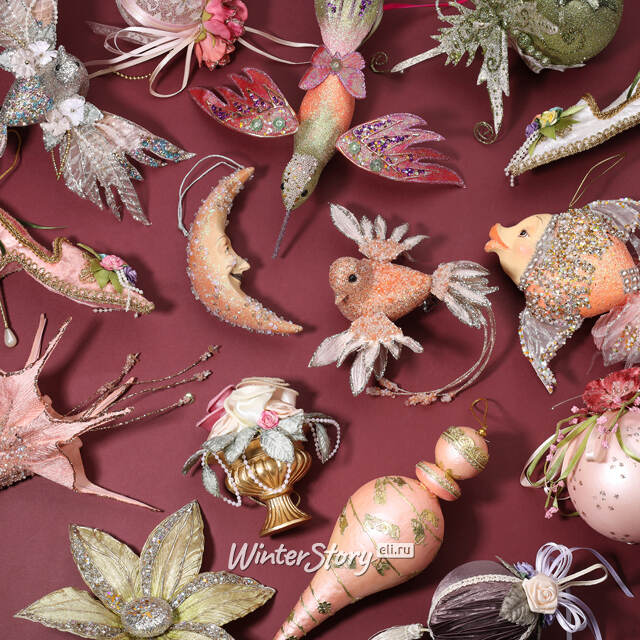 Искусственный цветок Manocalcati 15 см, клипса Winter Deco