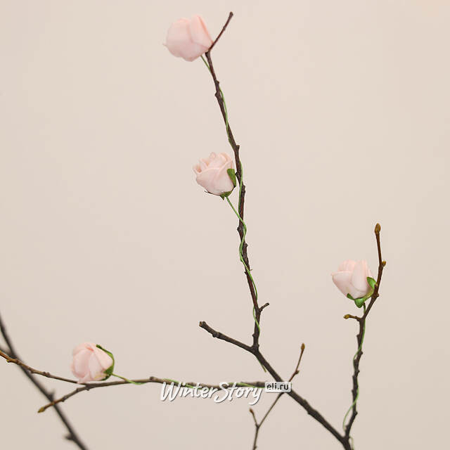 Искусственные розы для декора Лолита 2 см, 12 шт, нежно-розовые Ideas4Seasons (Идеас Фор Сезонс)