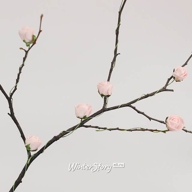 Искусственные розы для декора Лолита 2 см, 12 шт, нежно-розовые Ideas4Seasons (Идеас Фор Сезонс)