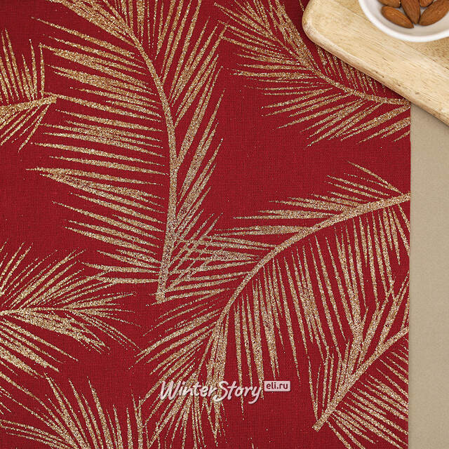 Ткань для декорирования Золотистый Оазис 35*200 см томный бургунди Kaemingk