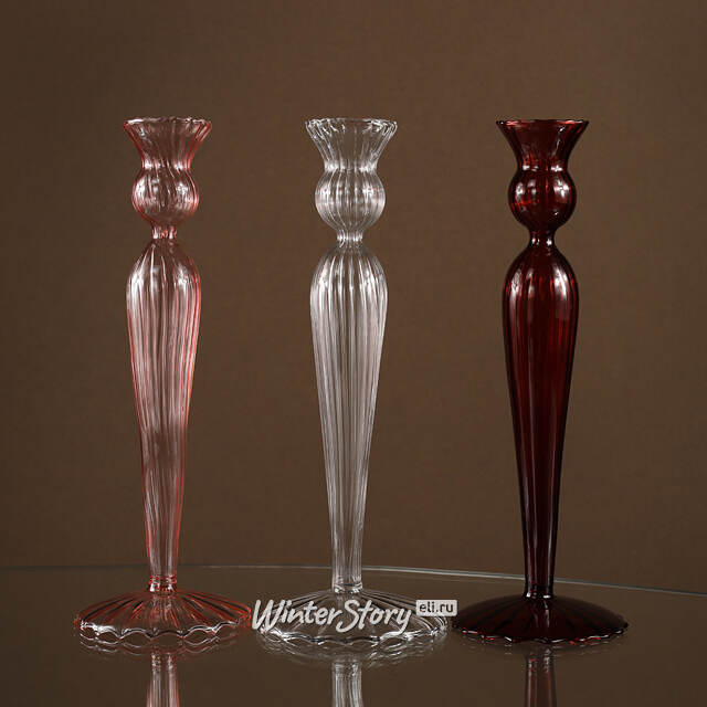 Стеклянный подсвечник Jayda Refinado 25 см прозрачный Edelman