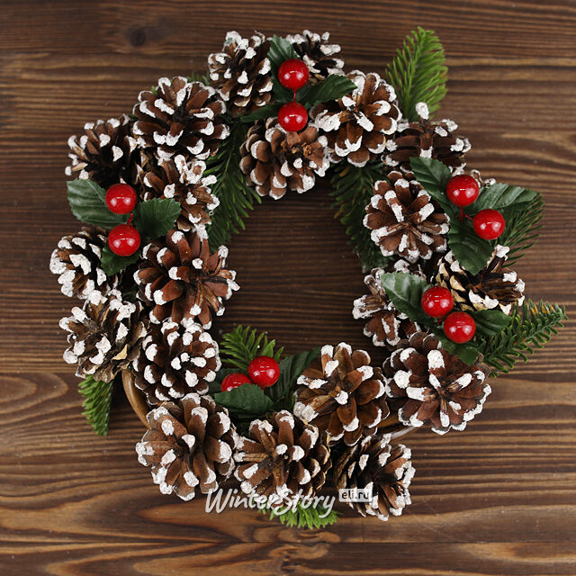Венок из шишек Пайни 20 см A Perfect Christmas