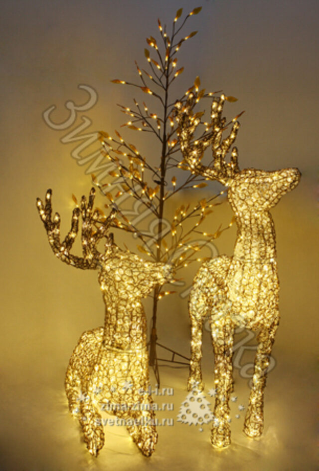 Светодиодное дерево "Золотая осень", 180 см, 160 LED, 24V, для помещений, оранжевые лампы BEAUTY LED