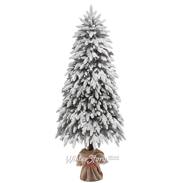 Искусственная елка на ножке Иветта заснеженная 180 см, ЛИТАЯ 100% ElkaDe
