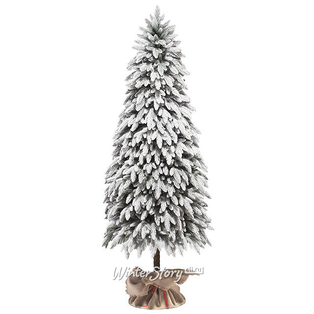 Искусственная елка на ножке Иветта заснеженная 210 см, ЛИТАЯ 100% ElkaDe