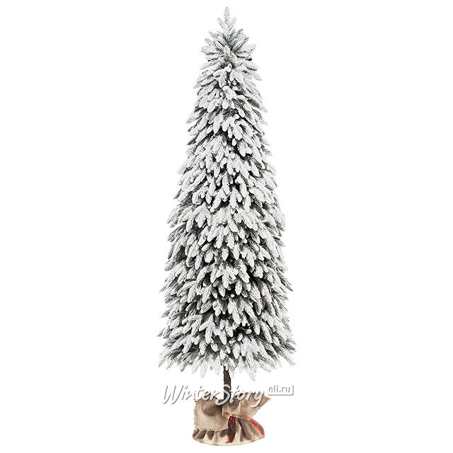 Искусственная елка на ножке Иветта заснеженная 240 см, ЛИТАЯ 100% ElkaDe