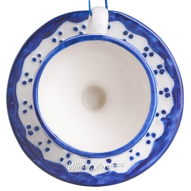 Елочная игрушка Керамическая Чашка с Мельницей 5 см, подвеска Kurts Adler