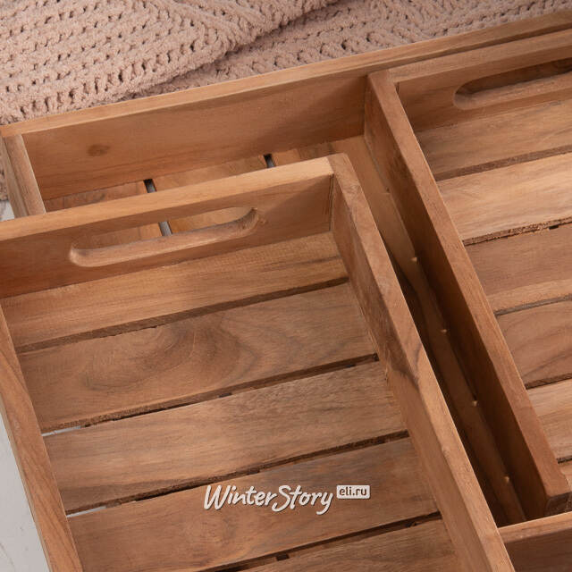 Набор деревянных подносов Тектона 26-39 см, 3 шт Koopman