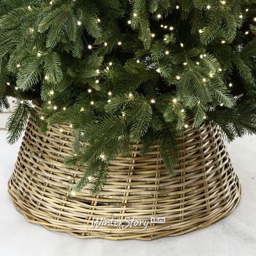 Плетеная корзина для елки Кантри Стайл 60*26 см светлое дерево с белым Koopman