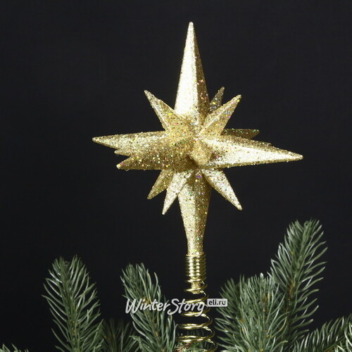 Елочная верхушка Estrella de Diamante 22 см золотая Kurts Adler