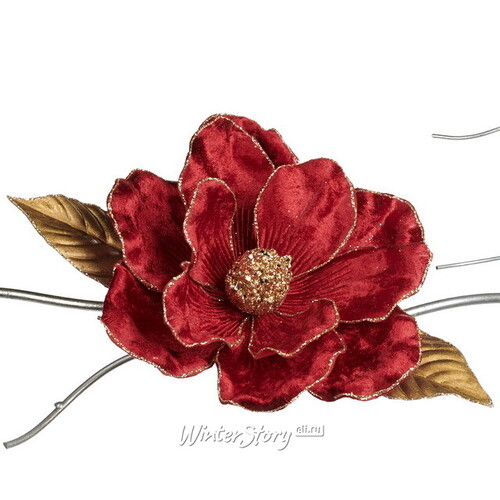 Искусственный цветок Магнолия Кортни Пуанкаре 19 см, клипса Goodwill