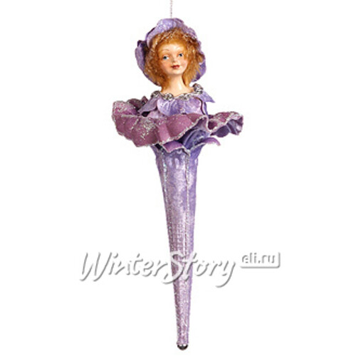 Елочная игрушка Замороженная Цветочная Фея 23 см, сиреневый, подвеска Goodwill