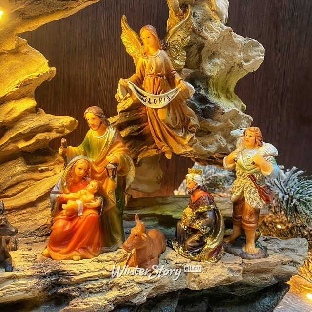 Рождественский вертеп - композиция Поклонение Волхвов Младенцу Иисусу 42*23 см, уцененный Kurts Adler