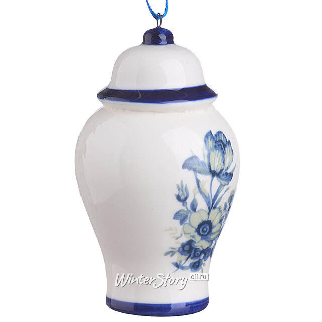 Елочная игрушка из фарфора Ваза Apulum 9 см, подвеска Kurts Adler