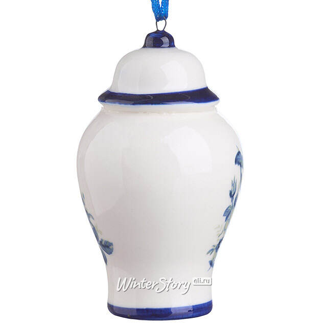 Елочная игрушка из фарфора Ваза Apulum 9 см, подвеска Kurts Adler