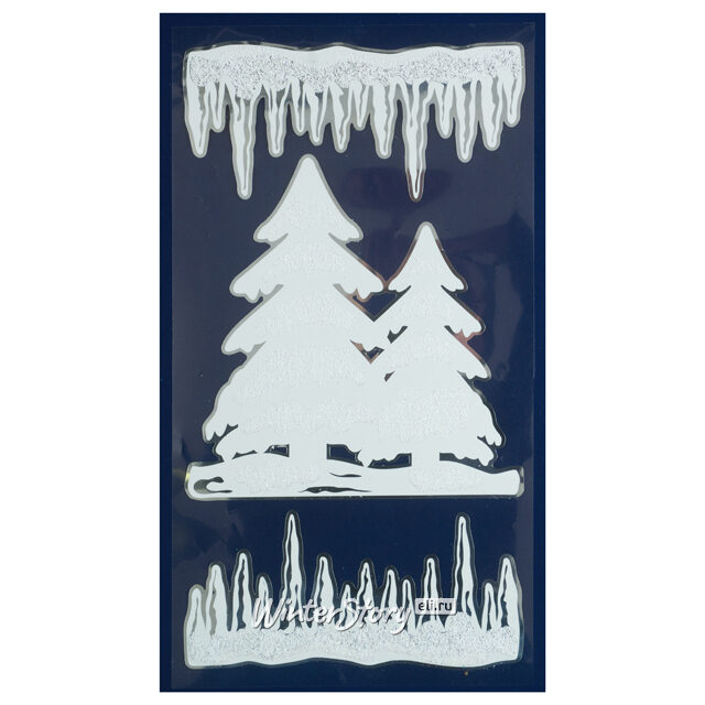 Наклейки для окна Северные Ели 45*24 см Peha